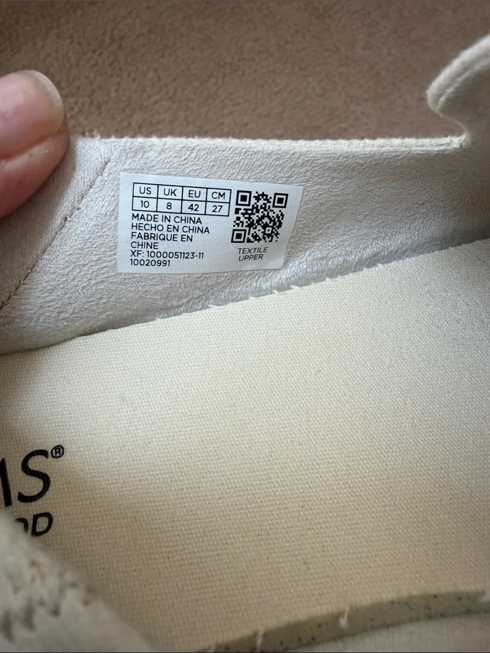 Toms Slip-On Canvas Shoes in Natural Ivory
